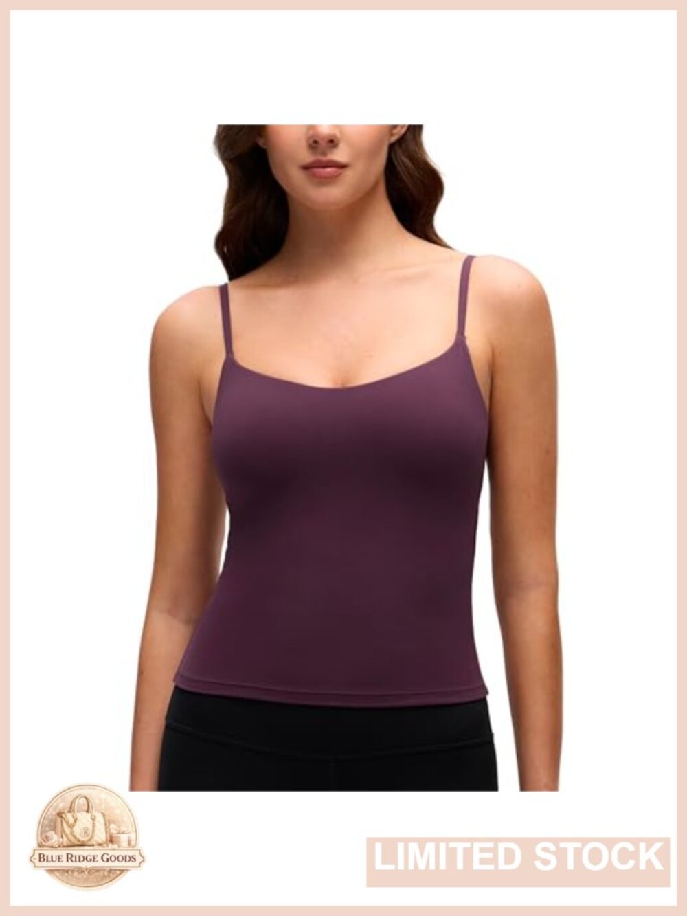 CRZ YOGA Butterluxe Cropped Tank Top with Built-in Shelf Bra